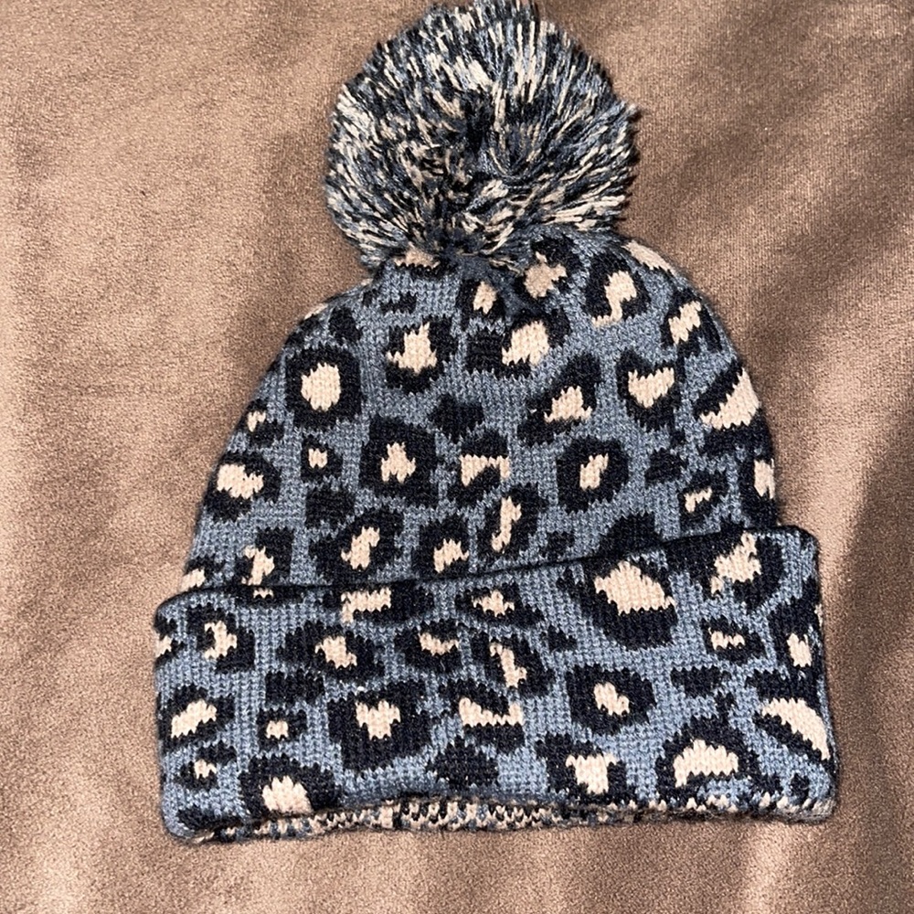 NEW cheetah print beanie